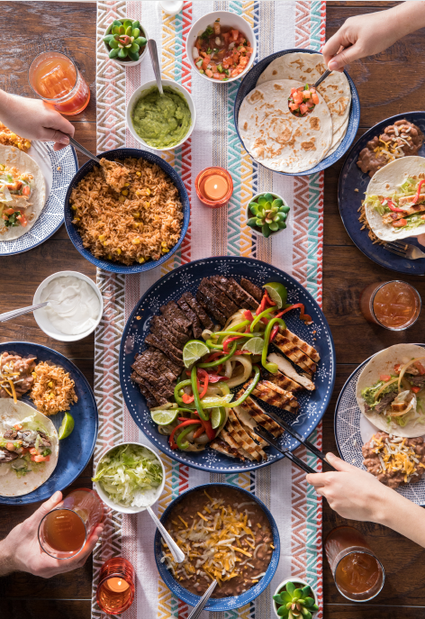 On the Border COEX香烤肉卷与丰富调料盘