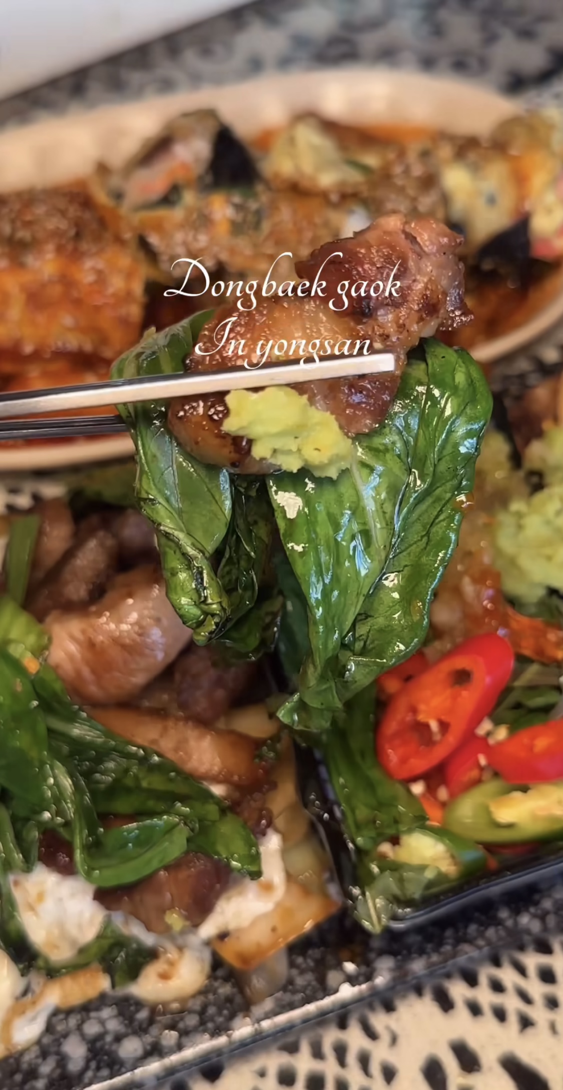 Dongbaekgaok开放式厨房韩式酒馆料理和巨型高球酒