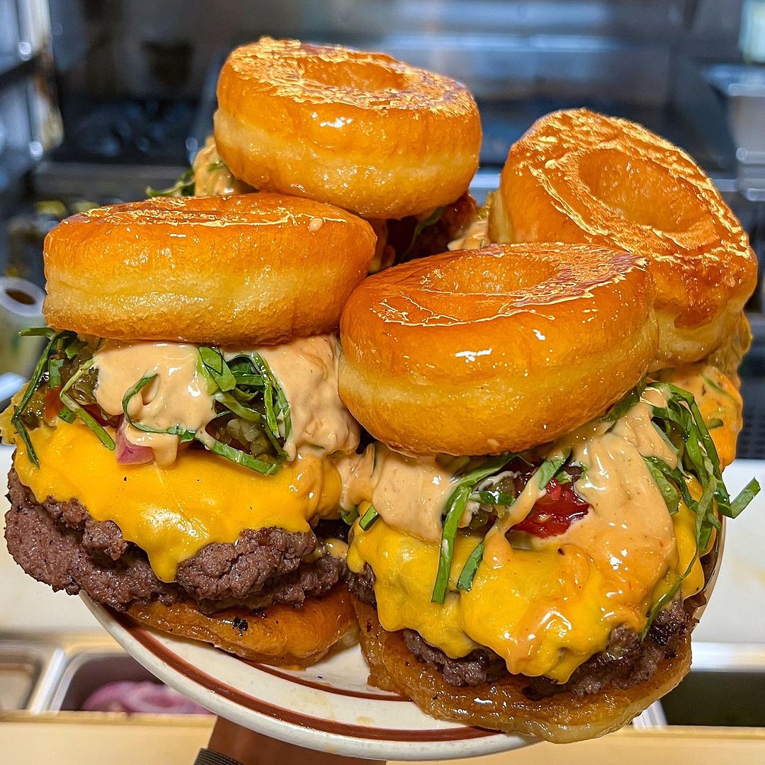 Hyehwadong Burger donut burger and cheese fries