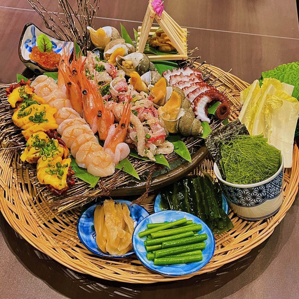 Seafood platter and wraps at Haeon Izakaya