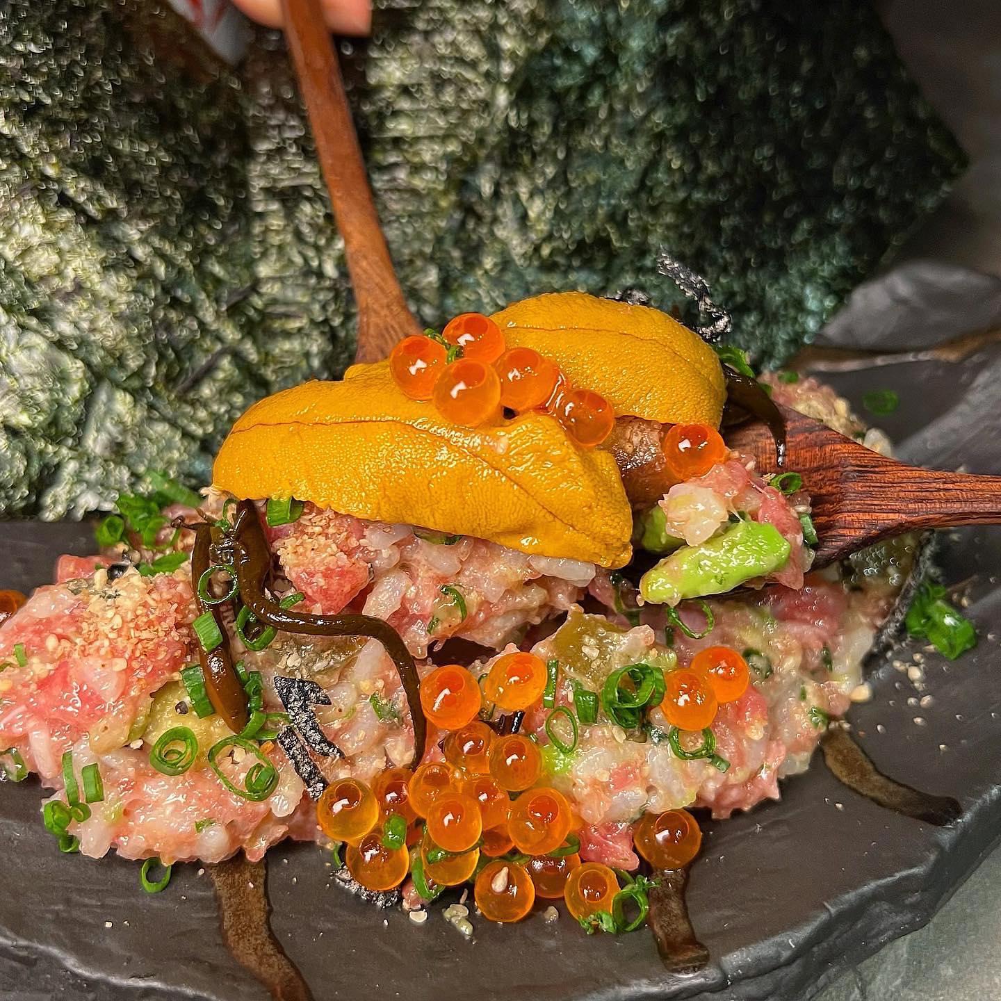 Hidden 2F izakaya counter at TATEIWA