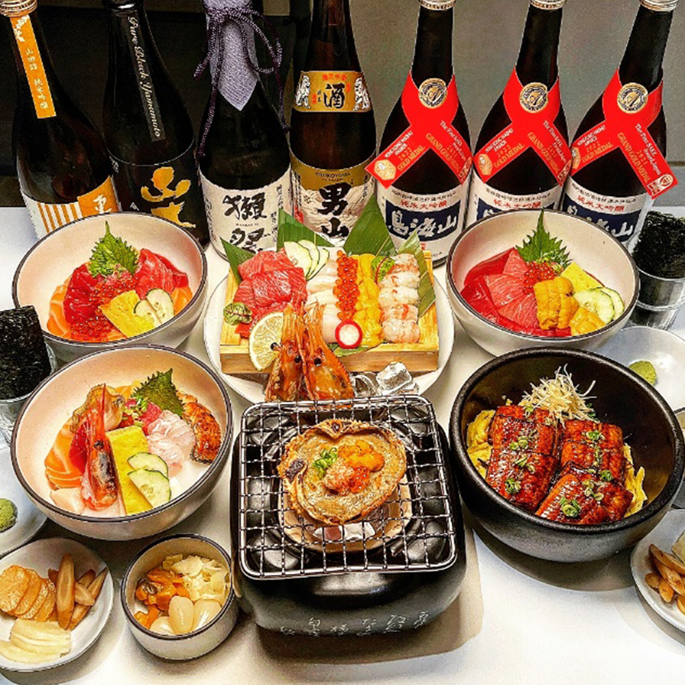 オボクスサンツナ麻谷支店の海鮮丼と中トロ