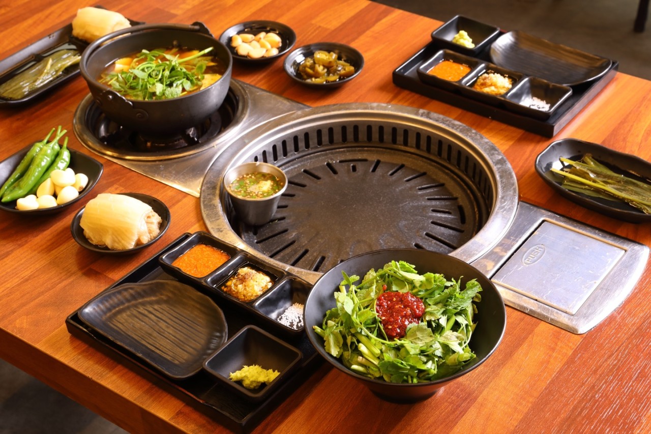 Suksung Pork minari pairing with matured pork