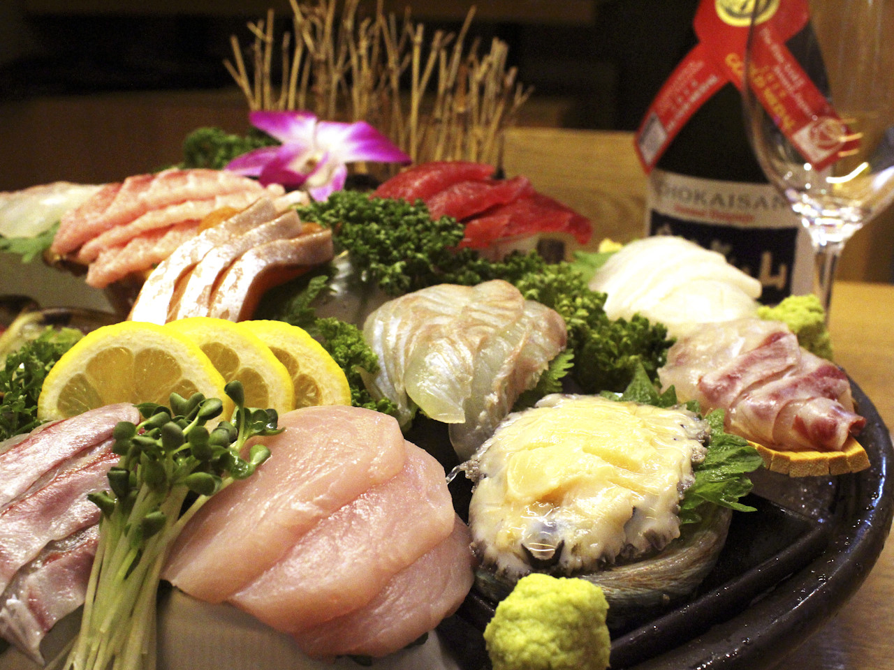 Teien 光化門私人居酒屋櫃檯與生魚片