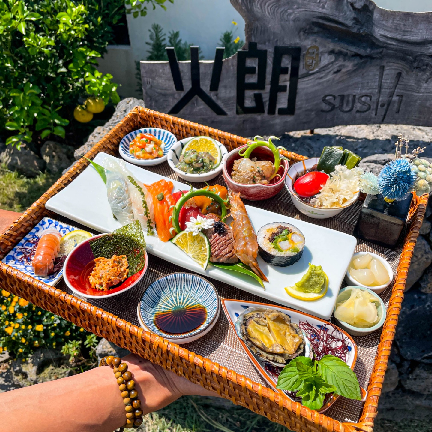 ファラン寿司 店主が一人で作る懐石料理の盆