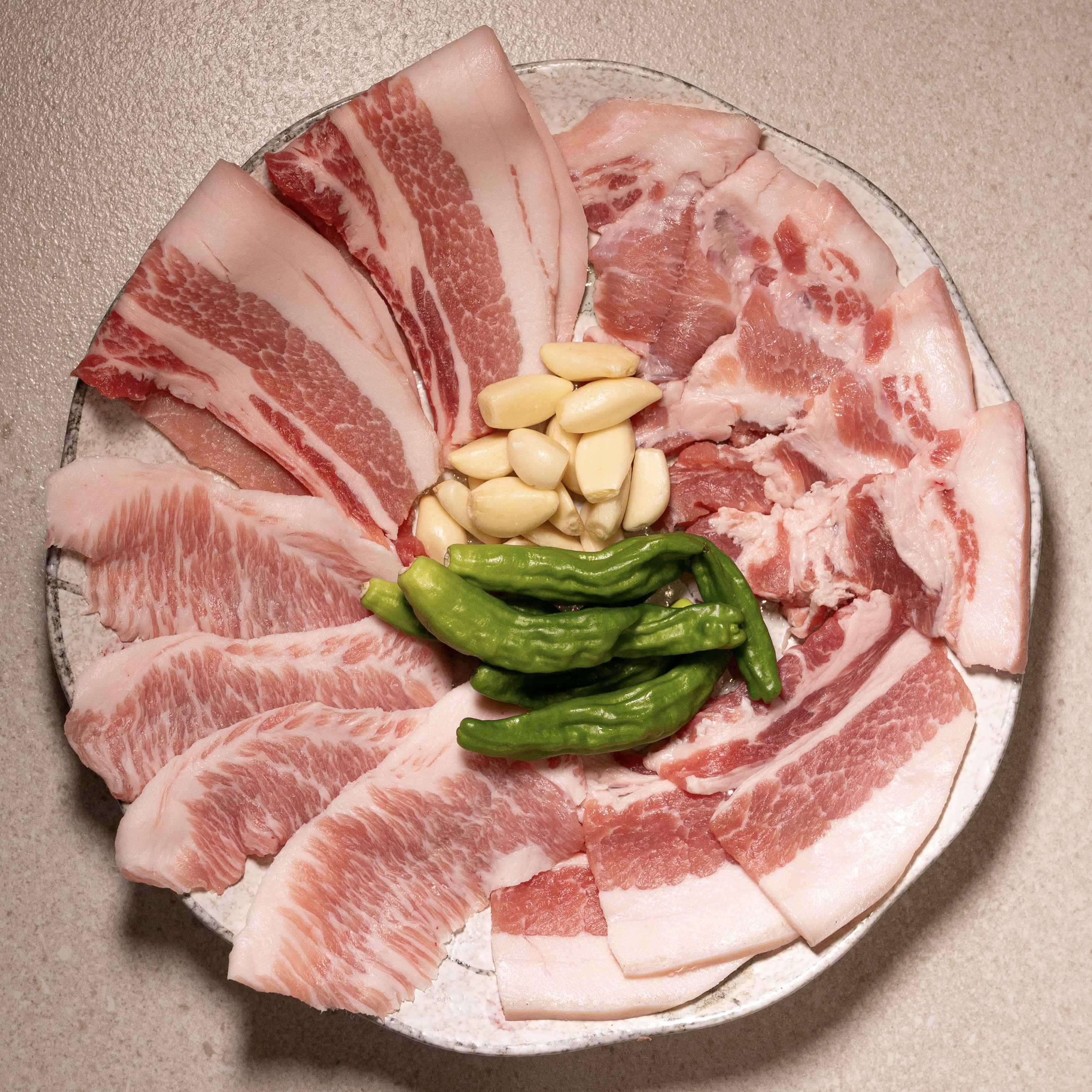 高上峰前浦炭火特選豬肉烤盤