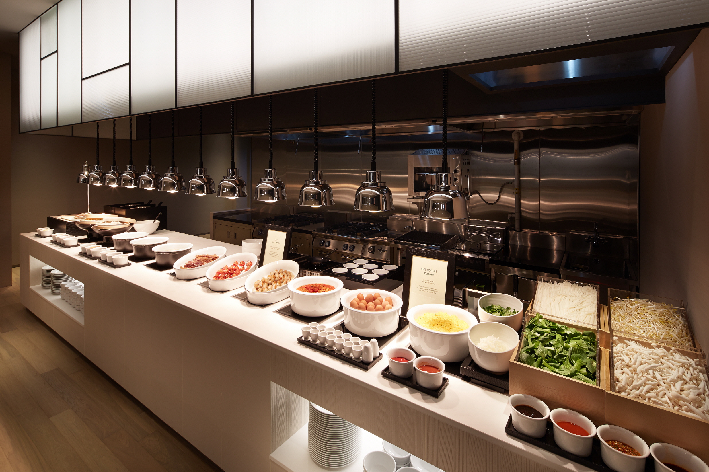 Modern buffet spread at Shilla Stay Seodaemun