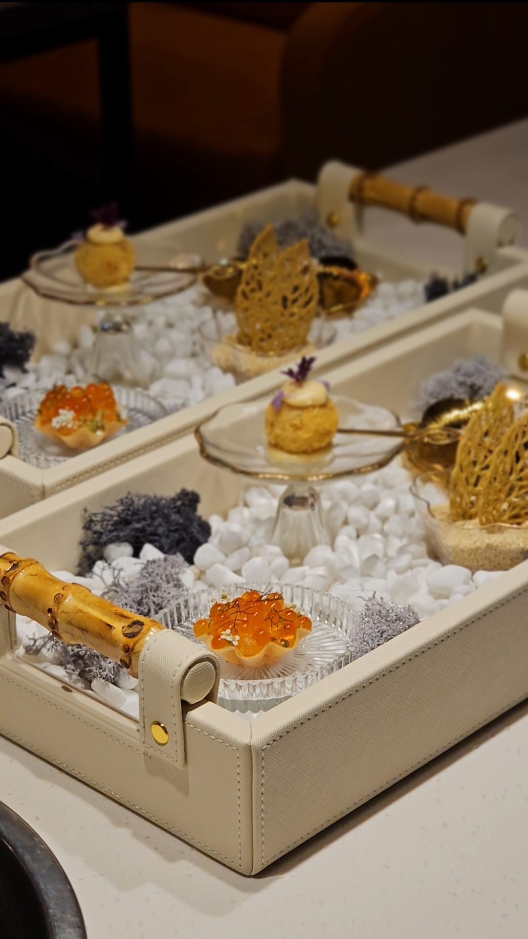 Intimate one-table course dining setting at Dining Juyeon