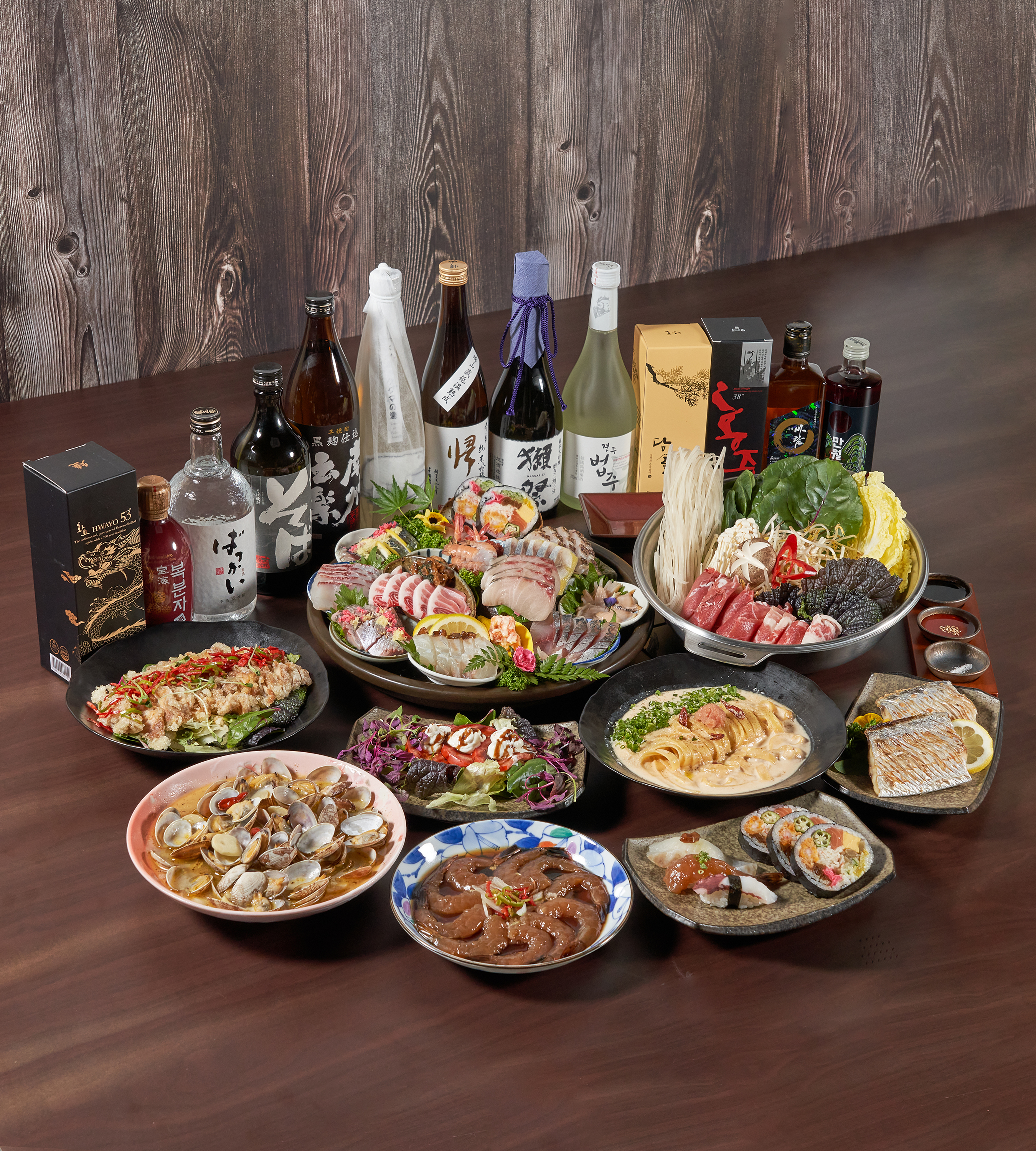 Namhae Fish aged sashimi sliced neatly at the counter