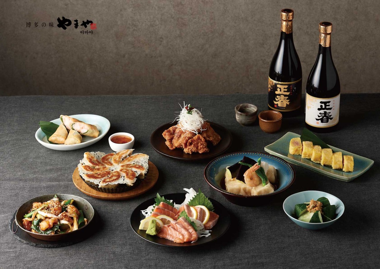 ヤマヤ汝矣島店のコース料理の美しい盛り付け