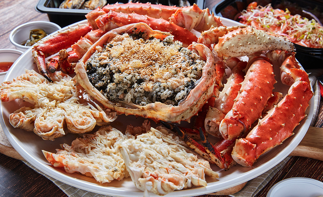 キングクラブスーザン江南 蟹の蒸し足と炒飯