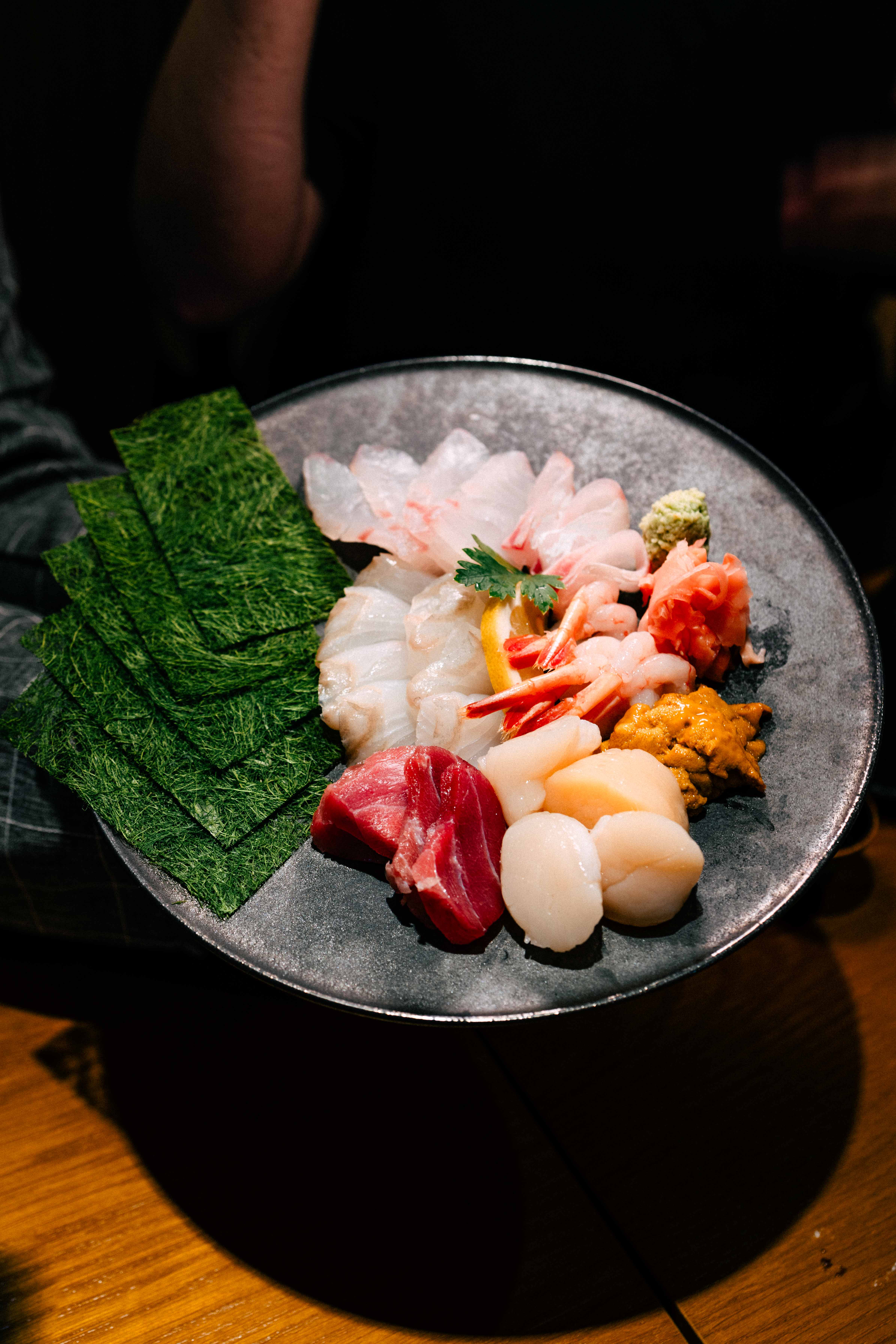 Izakaya Kawawuso sashimi and sake in a Sapporo-inspired interior