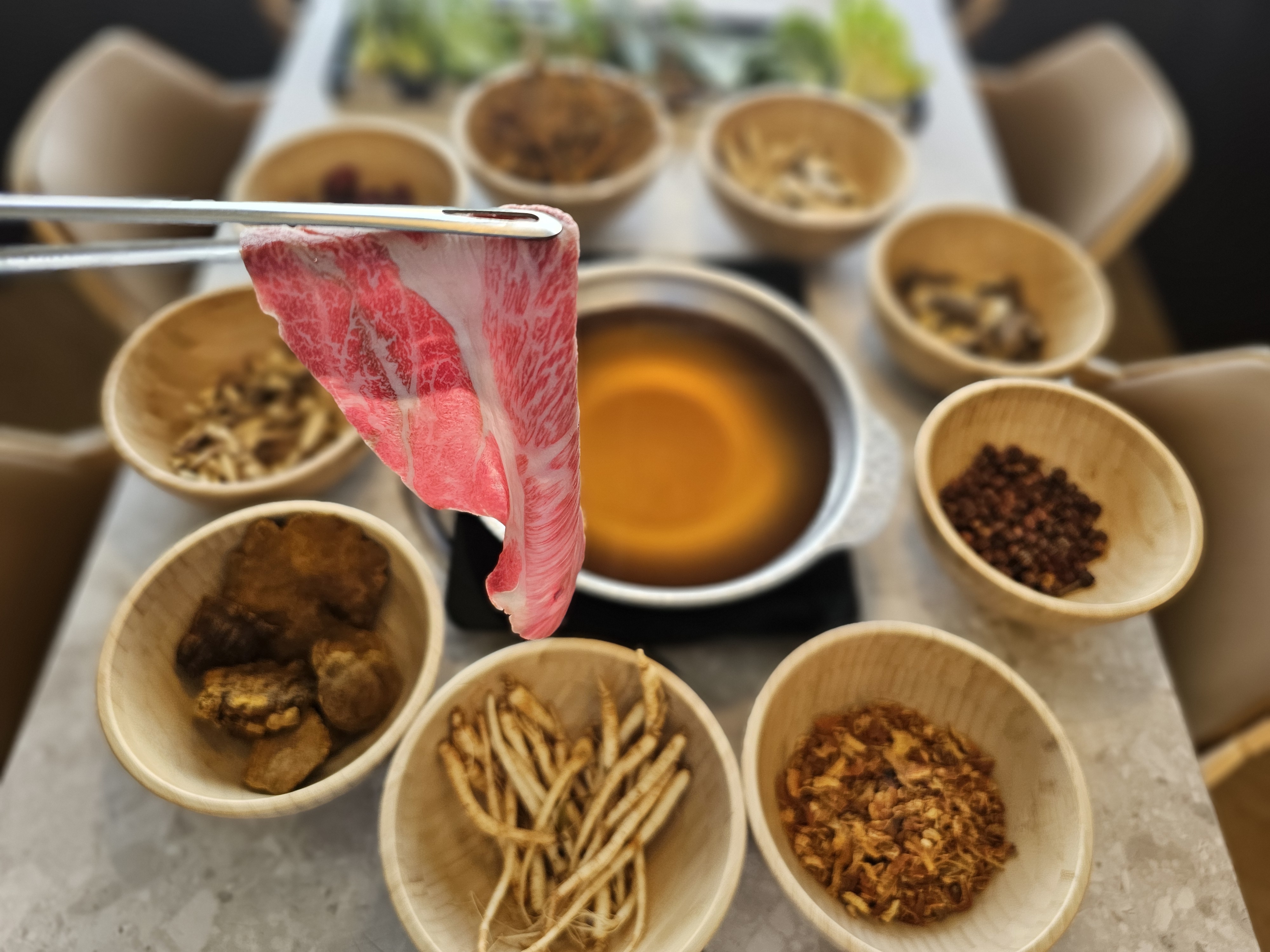 Woodamjeong Seoul 韓牛里肌與涮涮鍋餐點