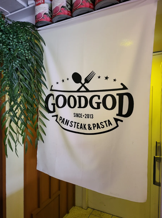 Good God Restaurant Hoegi Branch pasta and steak spread