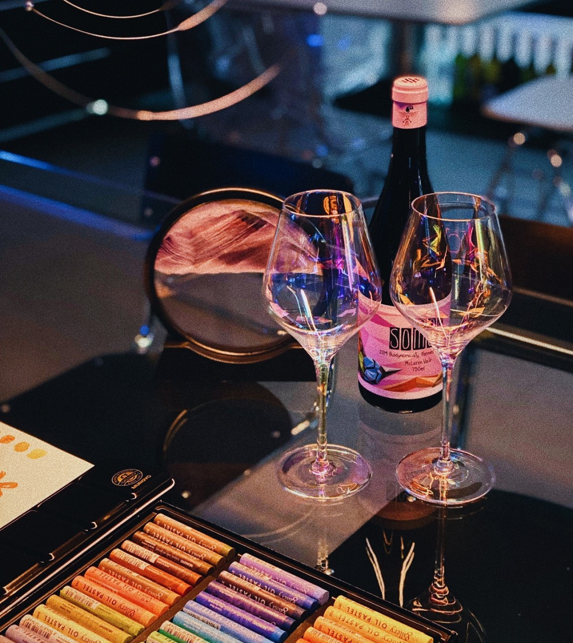 Ogobo Wine Shop Bar casual shelves and bar seating