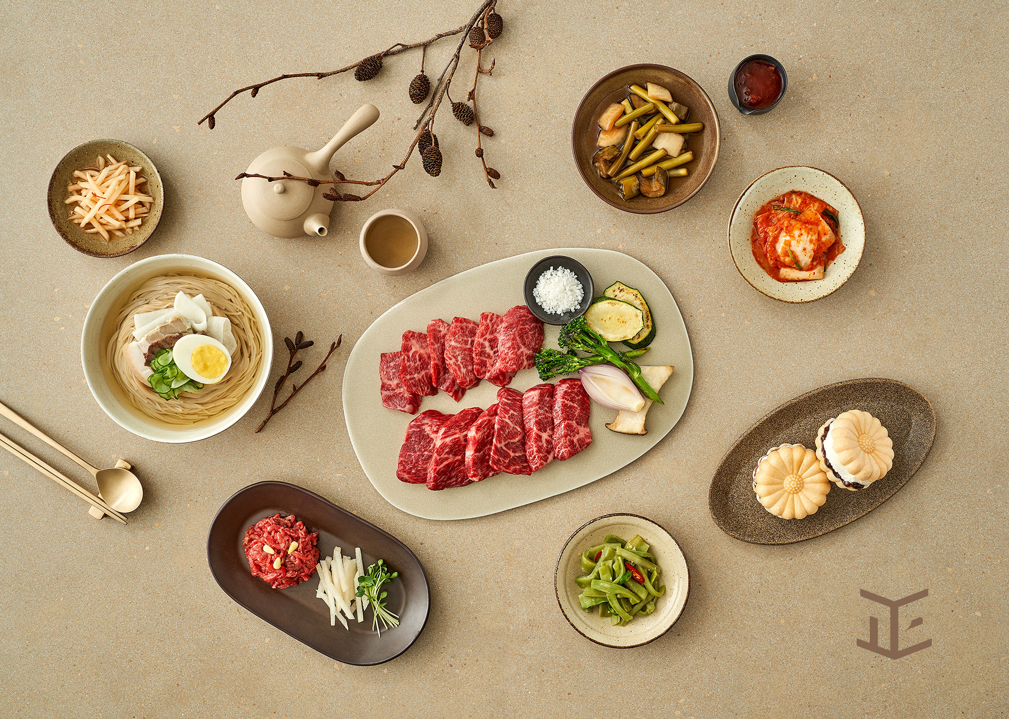 바른고기정육점 강남점 私人包廂，展示屠夫切割的韓牛