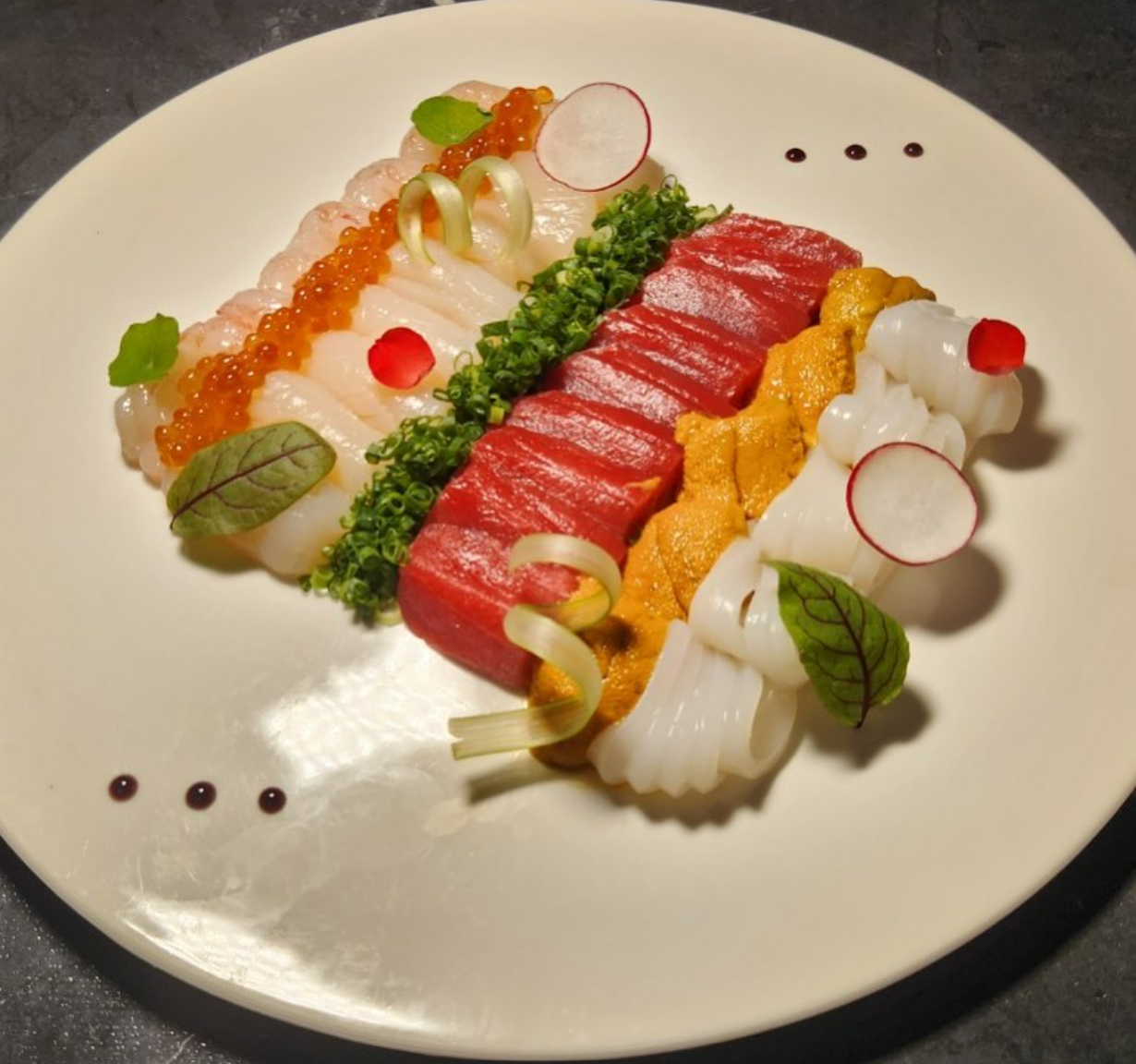 JADEN by Hannam open kitchen course with sake and highballs