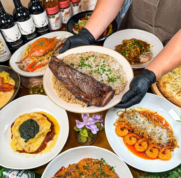 Oklm fresh pasta tossed with scallops in Bupyeong