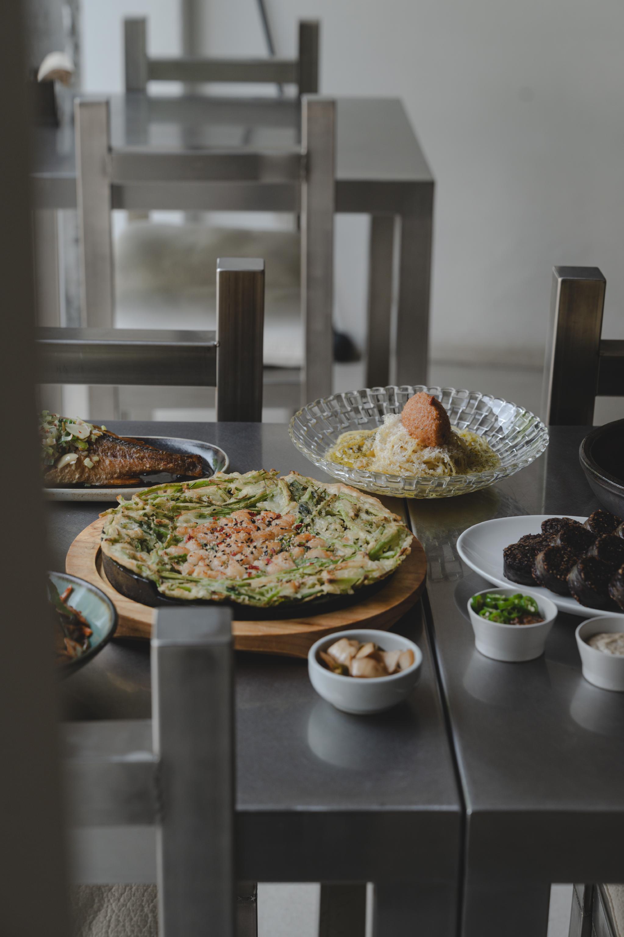 Daramgee Korean traditional liquor bar with anju like shrimp water-parsley pancake