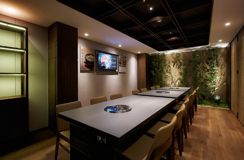 Songdo Galbi Yeongjongdo marinated galbi on grill