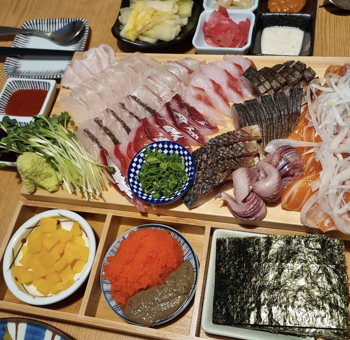 Sendo Susan Main Branch aged sashimi and grilled scallops