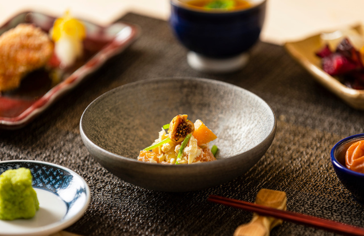 Sushi Sora Mapo omakase counter with chef shaping nigiri