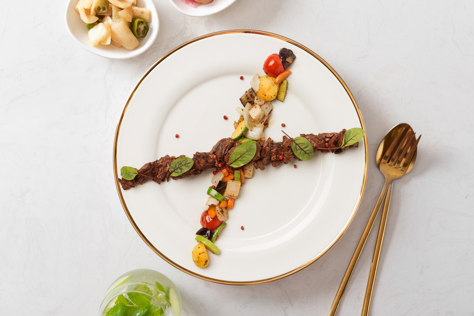 Farro Italian plates family style at Sadang
