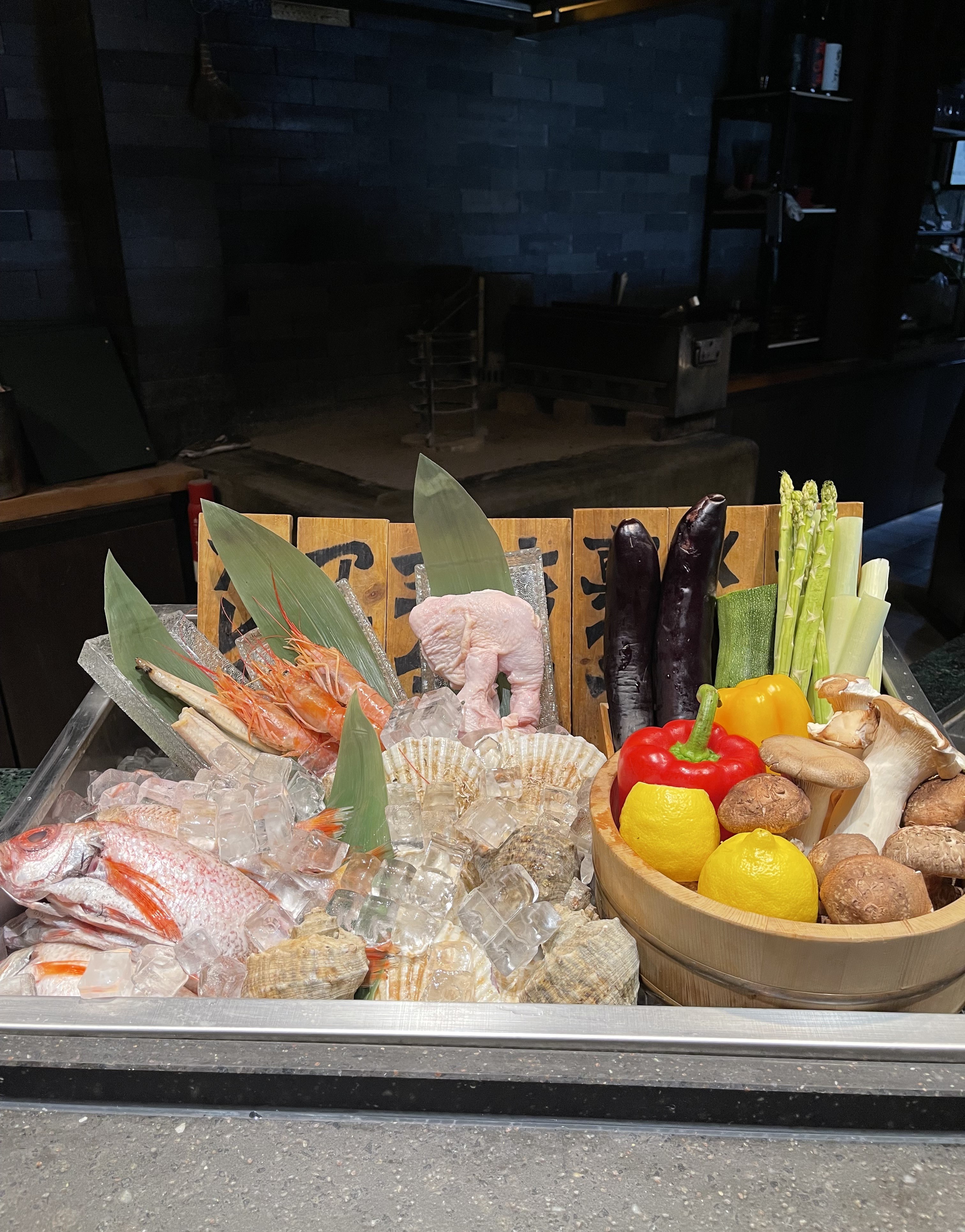 Charcoal glow and skewers at Robata Libra Cheongdam