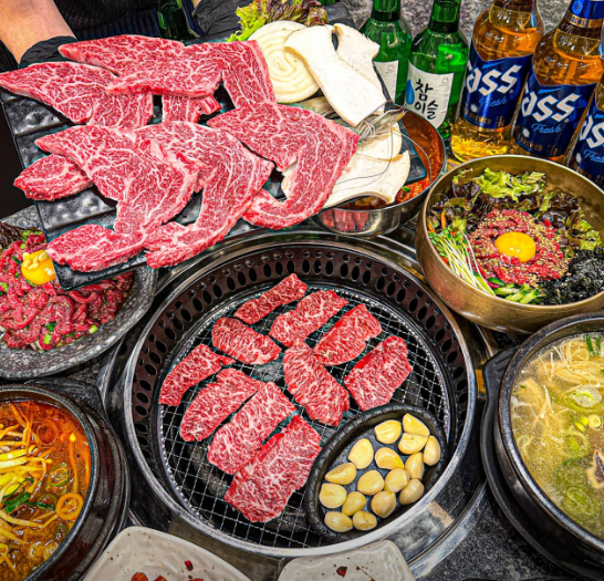 삼봉푸줏간 청담점のハヌとワインペアリング