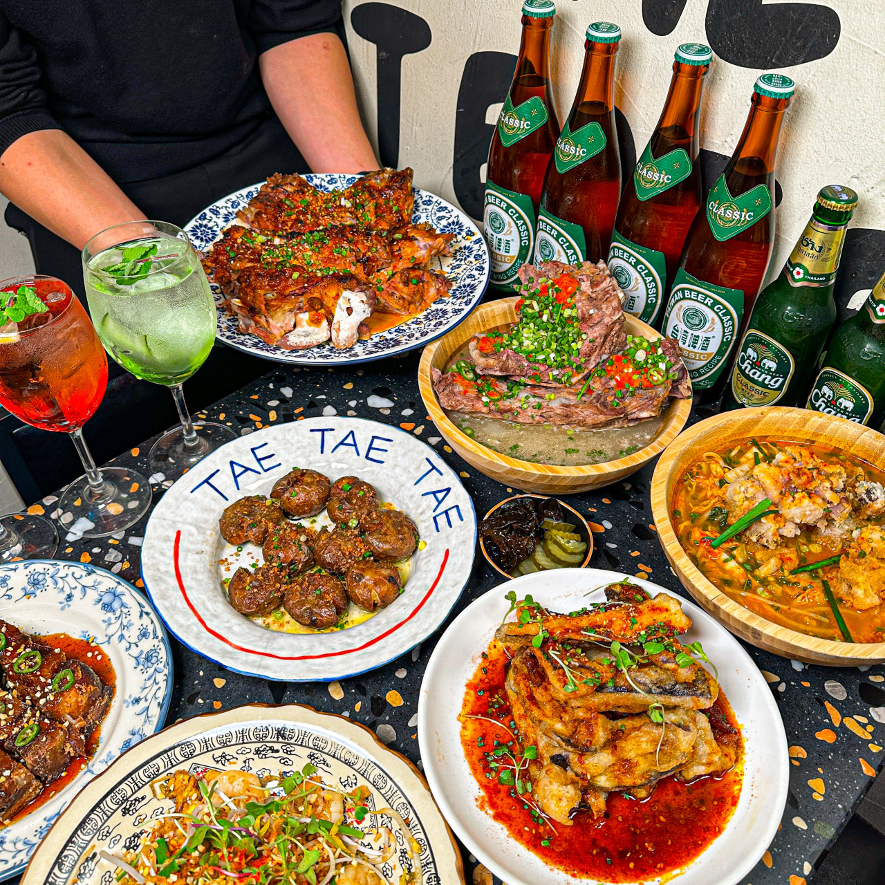 Modern Asian plates at TAE TAE TAE Seomyeon