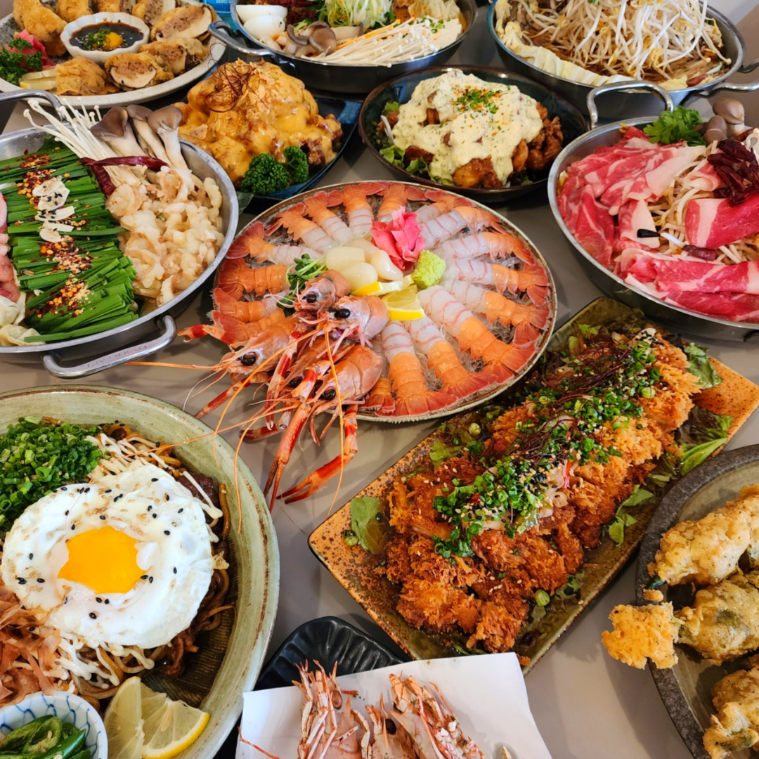 Meigetsu Gongneung izakaya spread and highballs