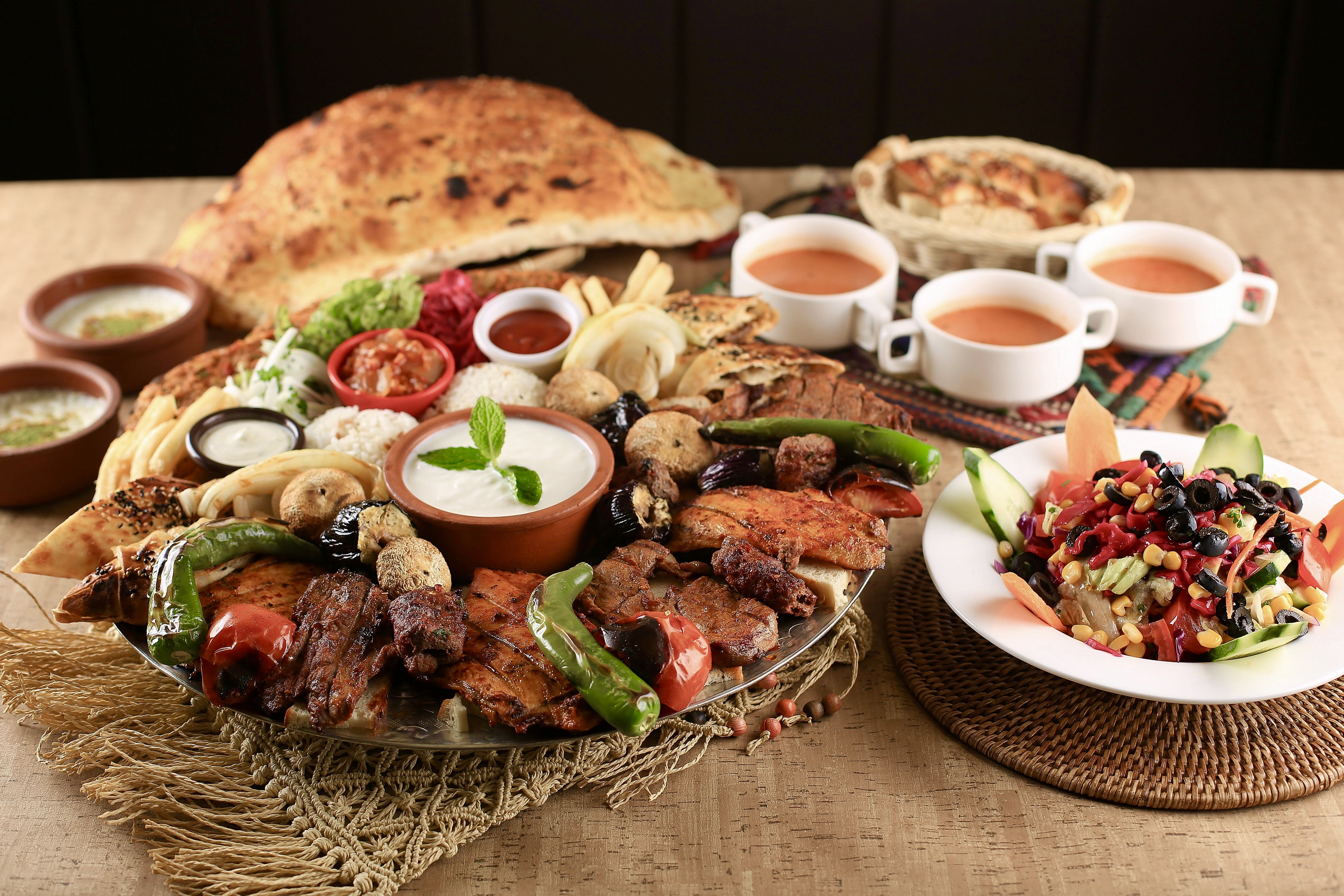 Kervan Turkish Restaurant lamb kebabs, pide, and kaymak