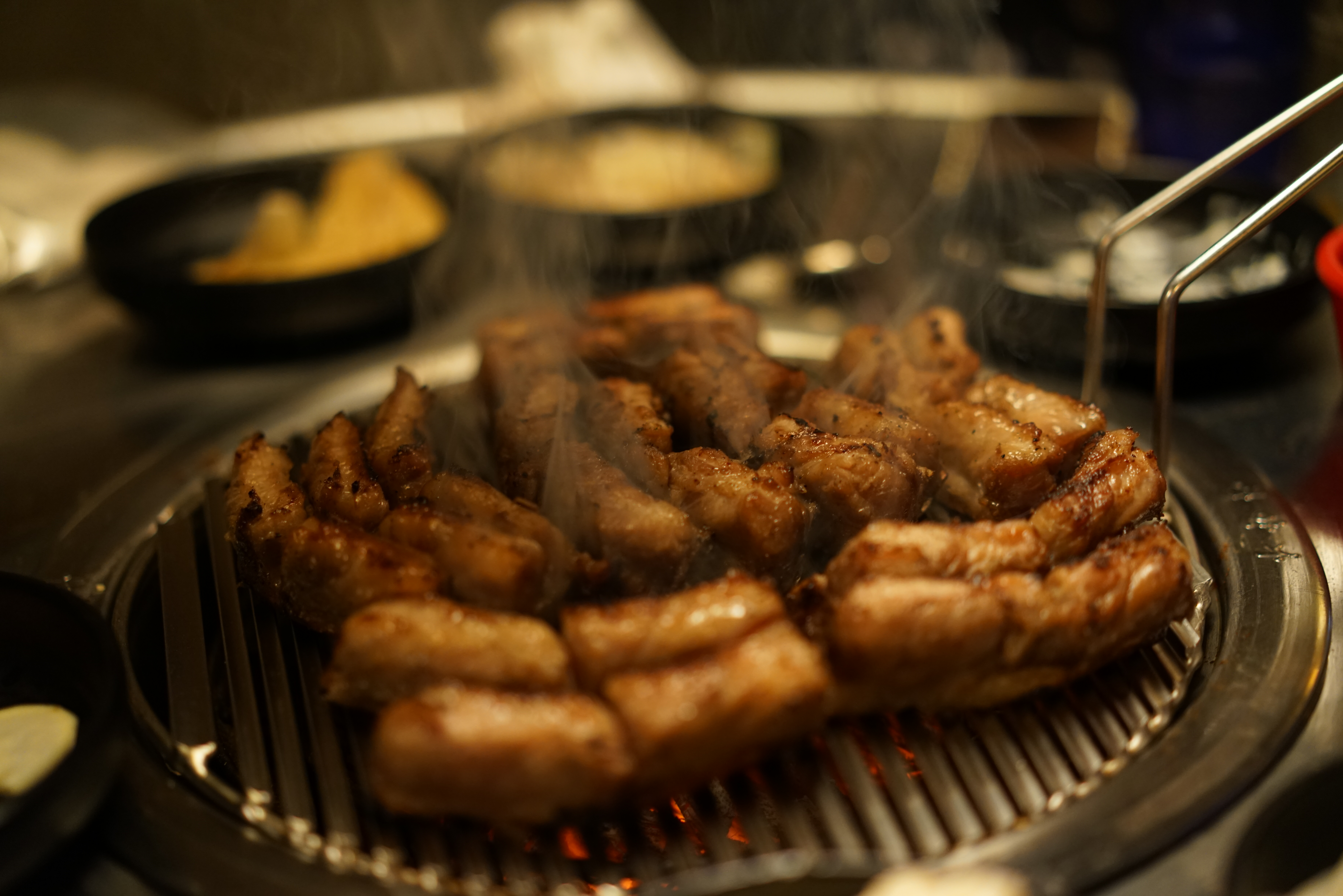 French Rack Ribsの明太子茶碗蒸しとリブ