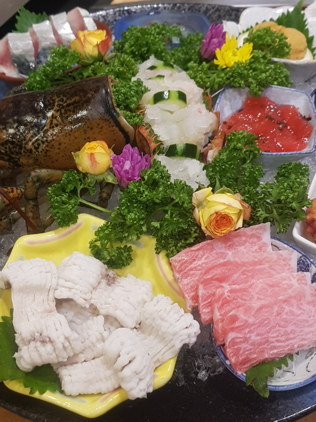 Private room sashimi spread at Shinsulkuk Japanese Restaurant in Nowon