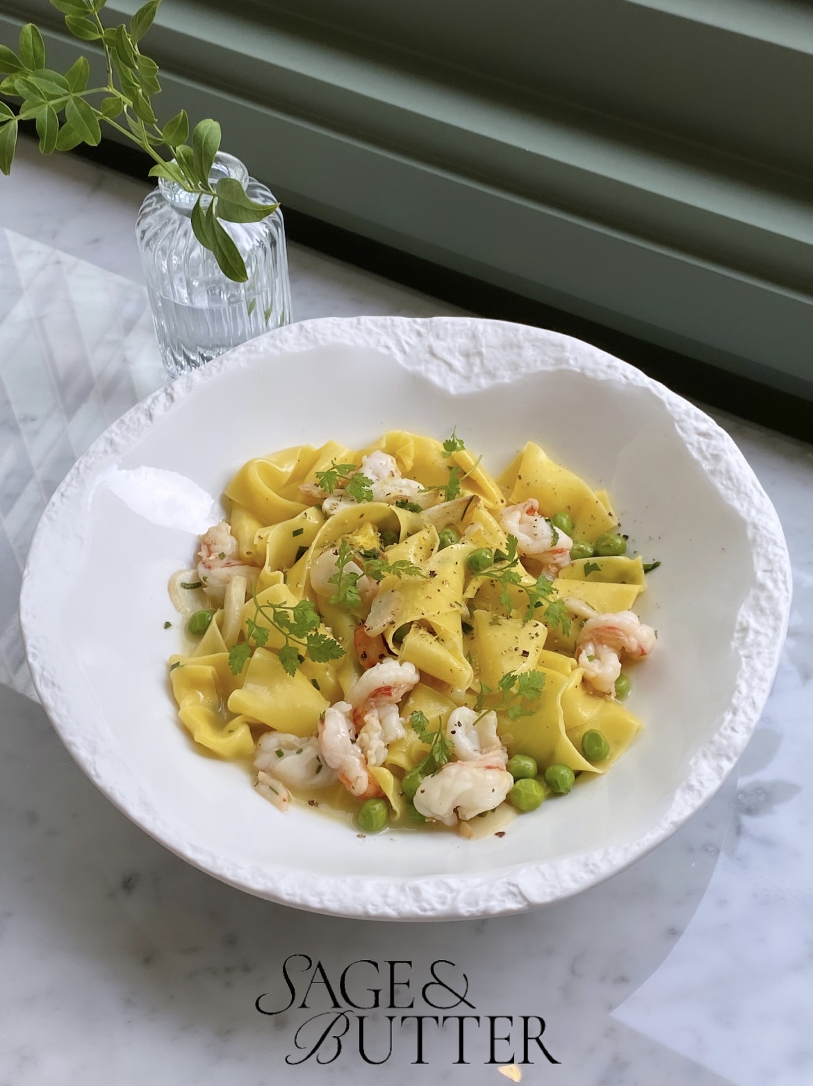 Sage & Butter fresh pasta and vibrant plating near Dosan Park