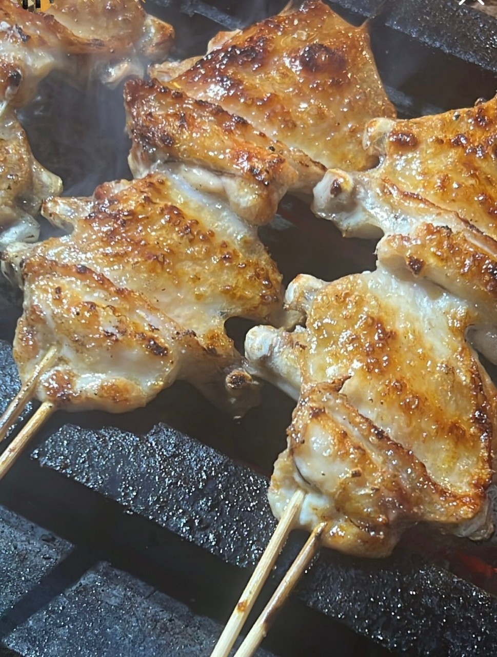 Yakitori KUISINBO Hapjeongの炭火焼き風景