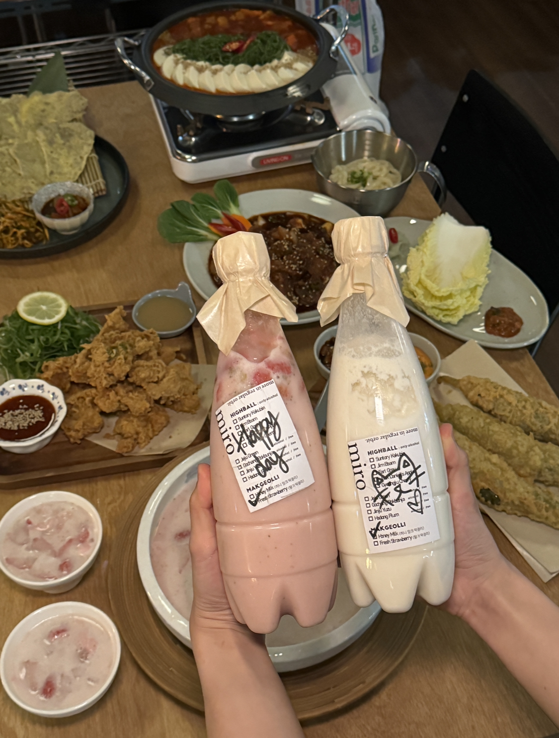 Miro Gyodong siblings-run tapas bar interior with warm lighting in Daegu