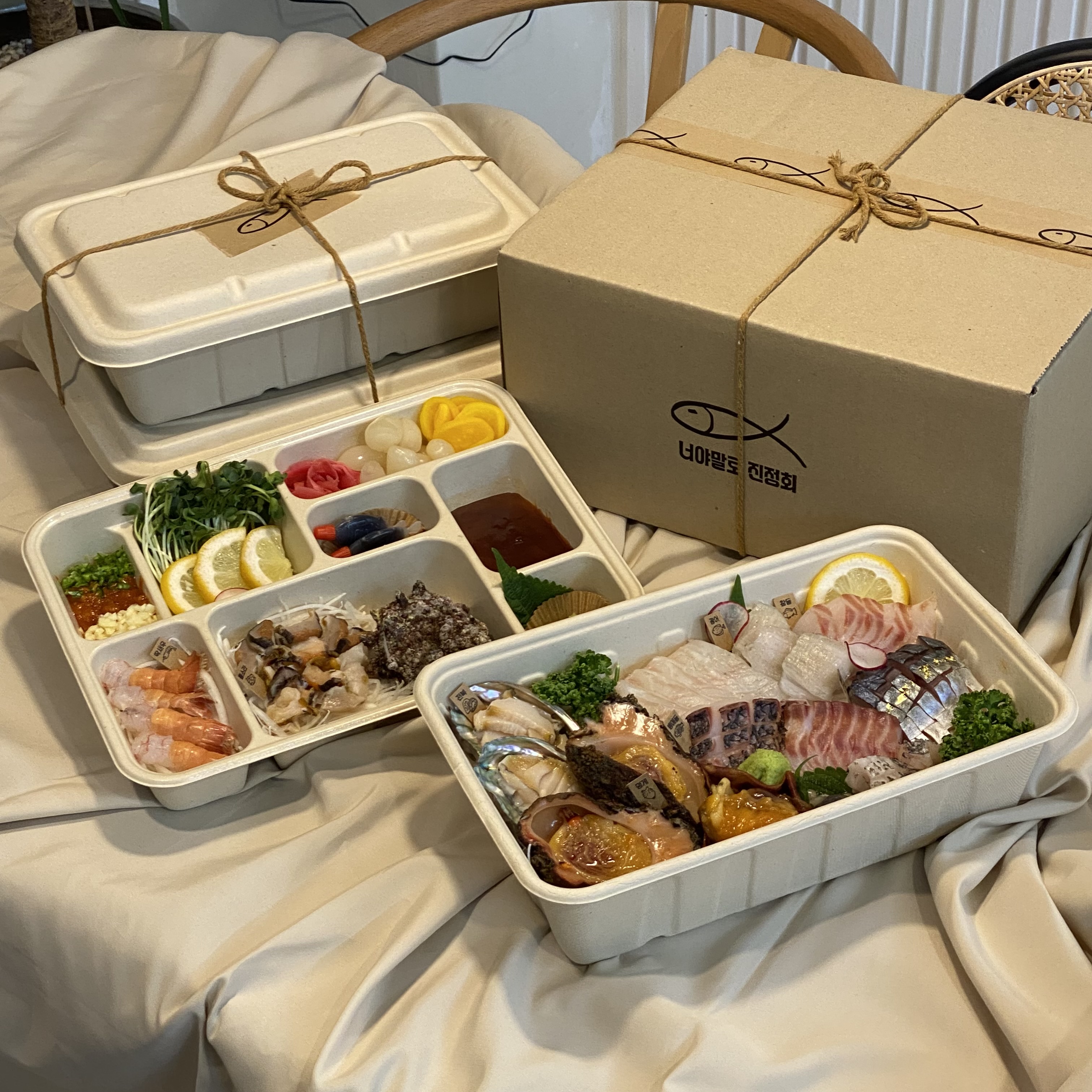 Calmdown Fish Jungmun sashimi takeout neatly packed