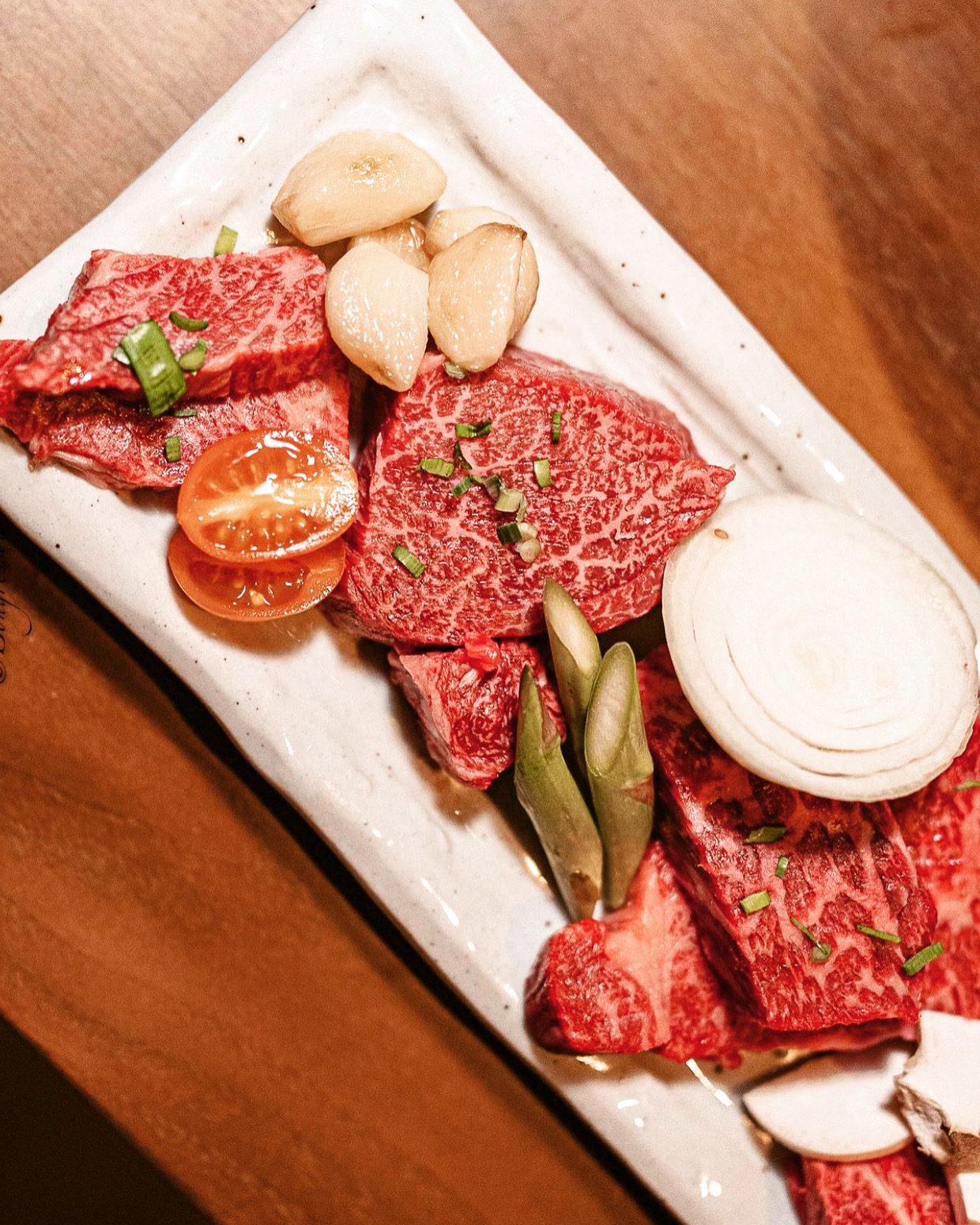 Simyeun Hanwoo private room with Korean beef course plating