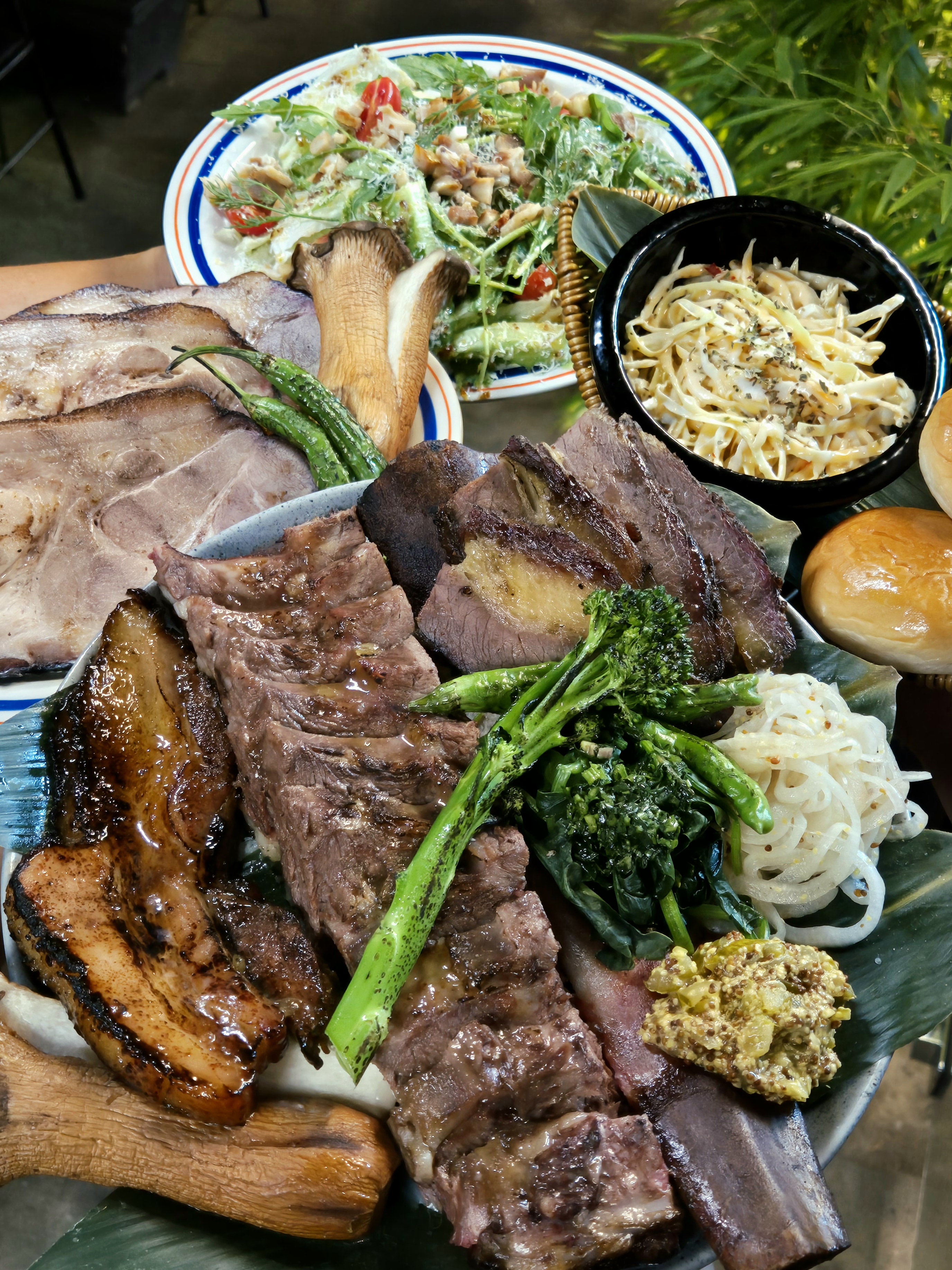 ユーダムのテキサスBBQとテラスの雰囲気