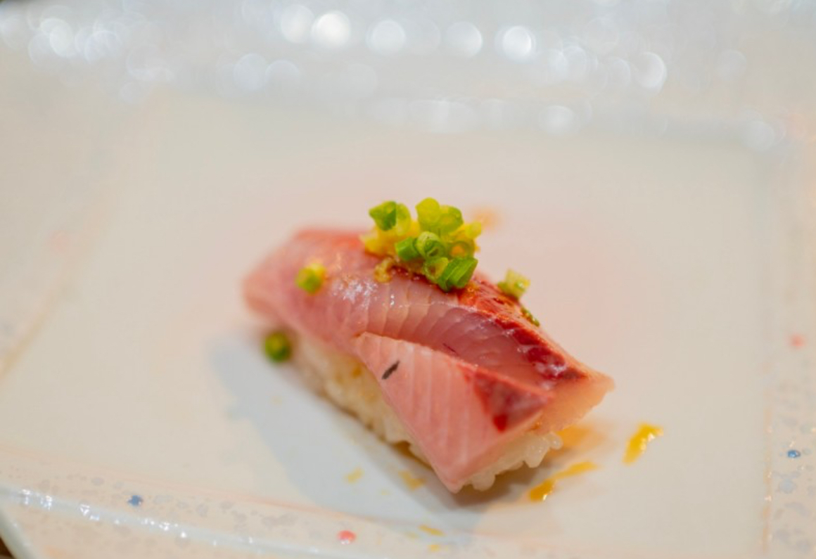 Aoba omakase seasonal sashimi and aged seafood plating