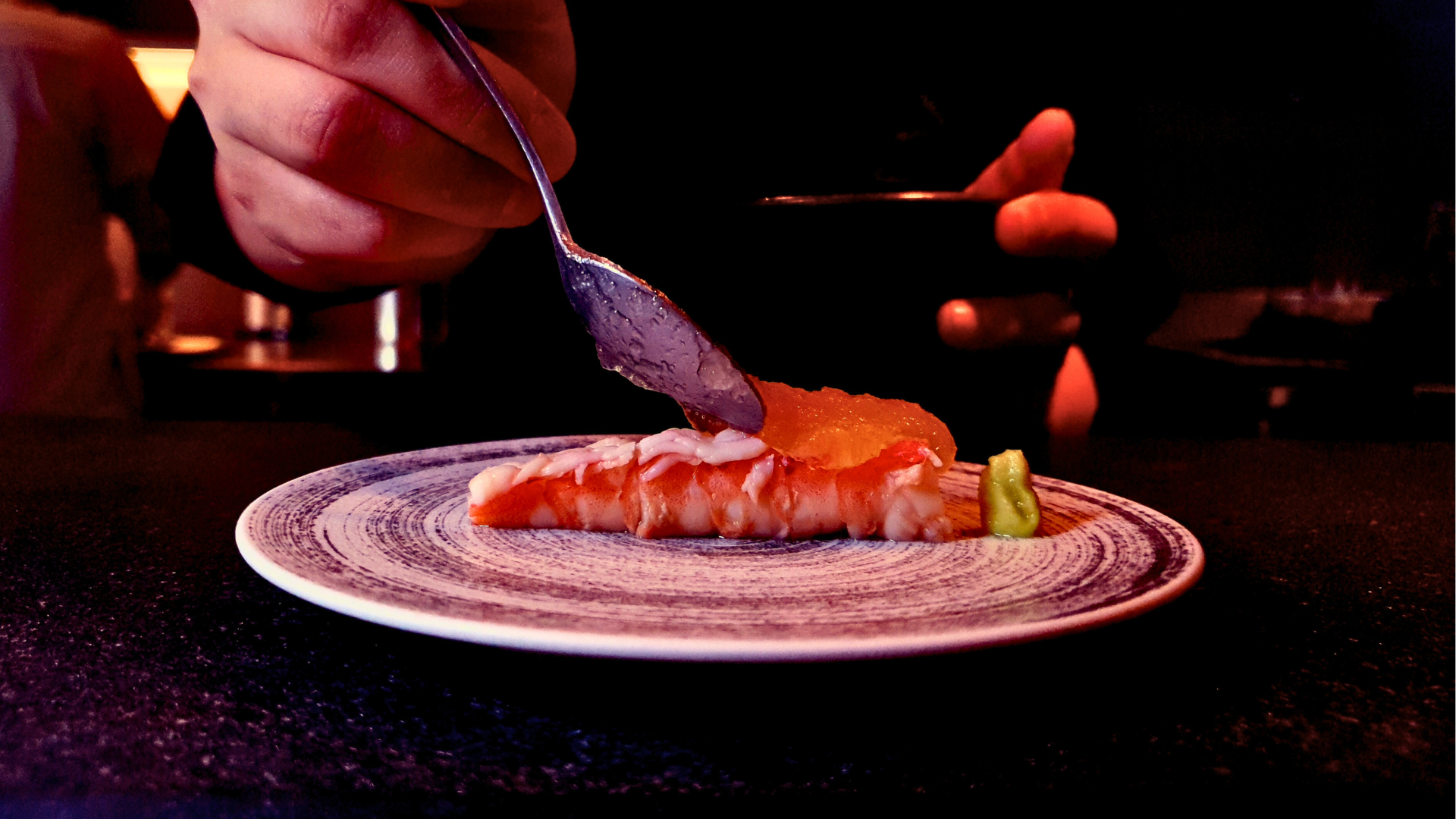 Tenjimon modern kaiseki plating with seasonal produce