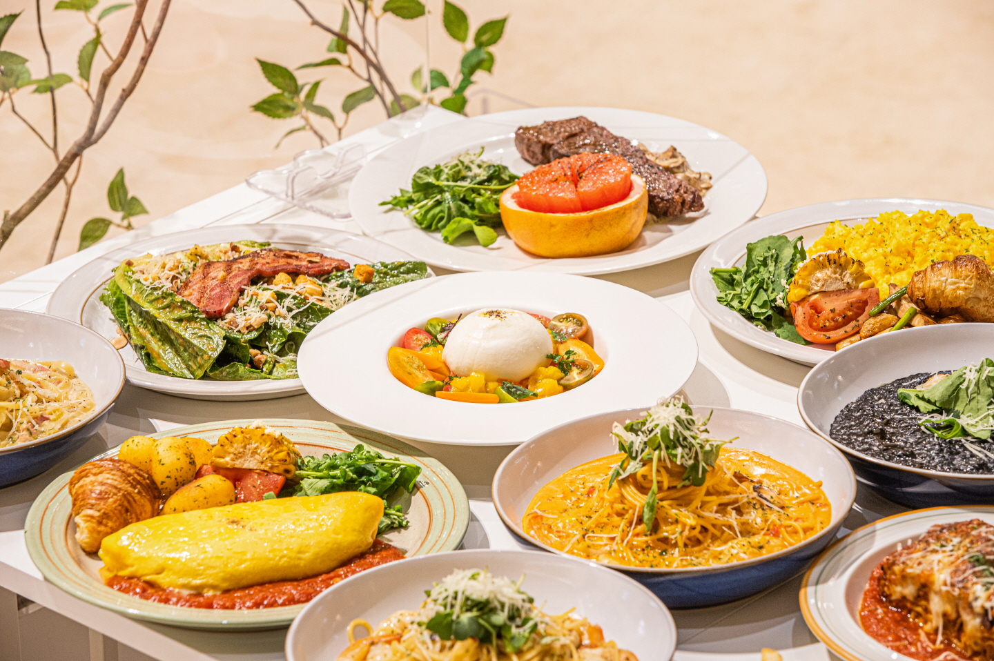 Ikseon Jabbang hanok brunch table with seasonal plates