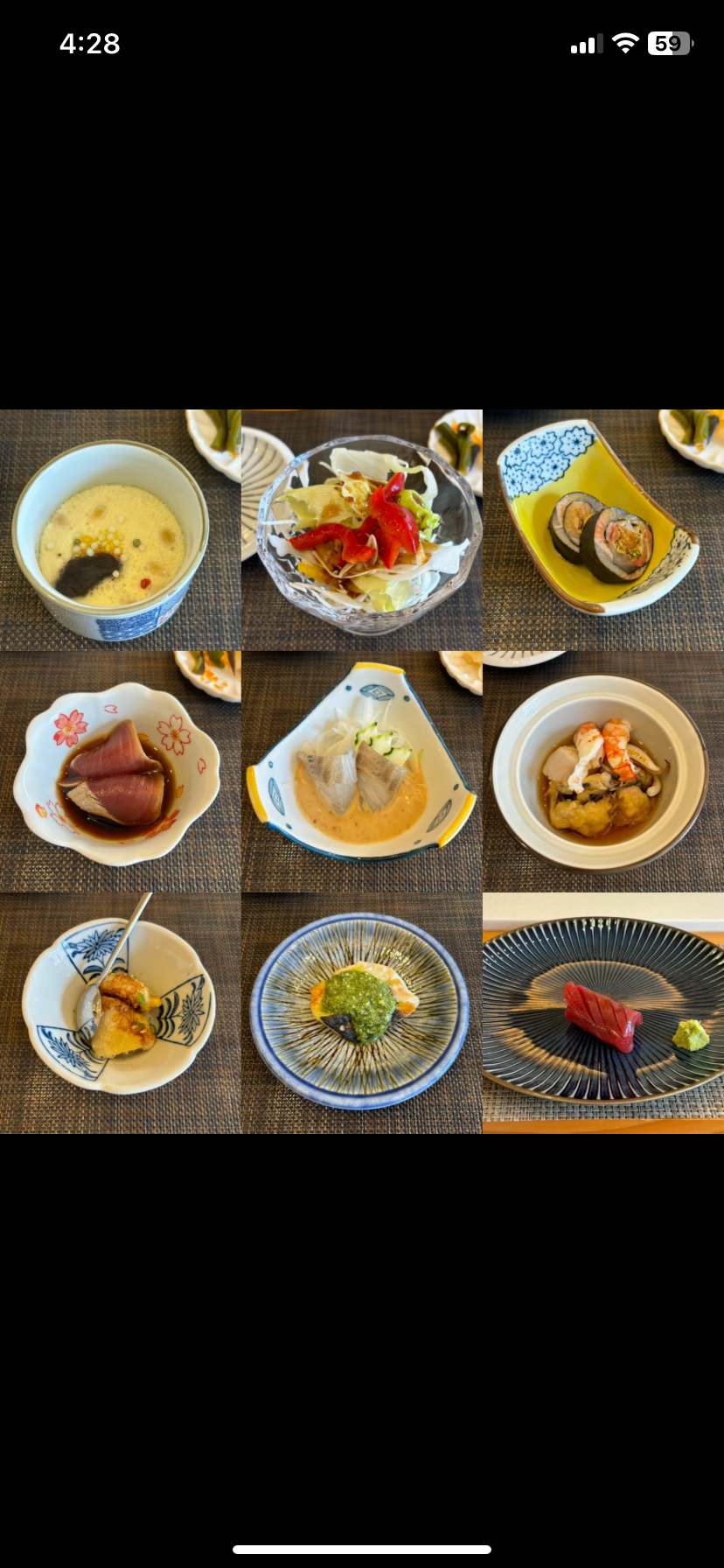 SUSHI ICHIE omakase counter with seasonal fish