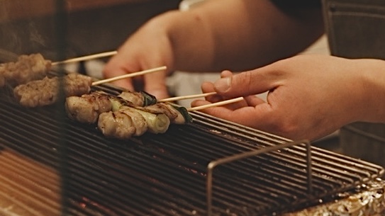 Yakitori Chori counter with charcoal grill