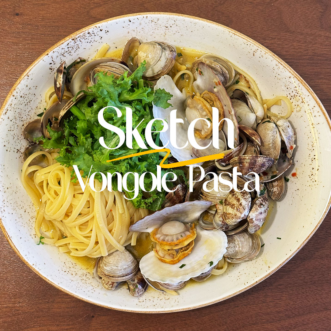 Seafood pasta and fresh shellfish at Sketch Table Seongsu