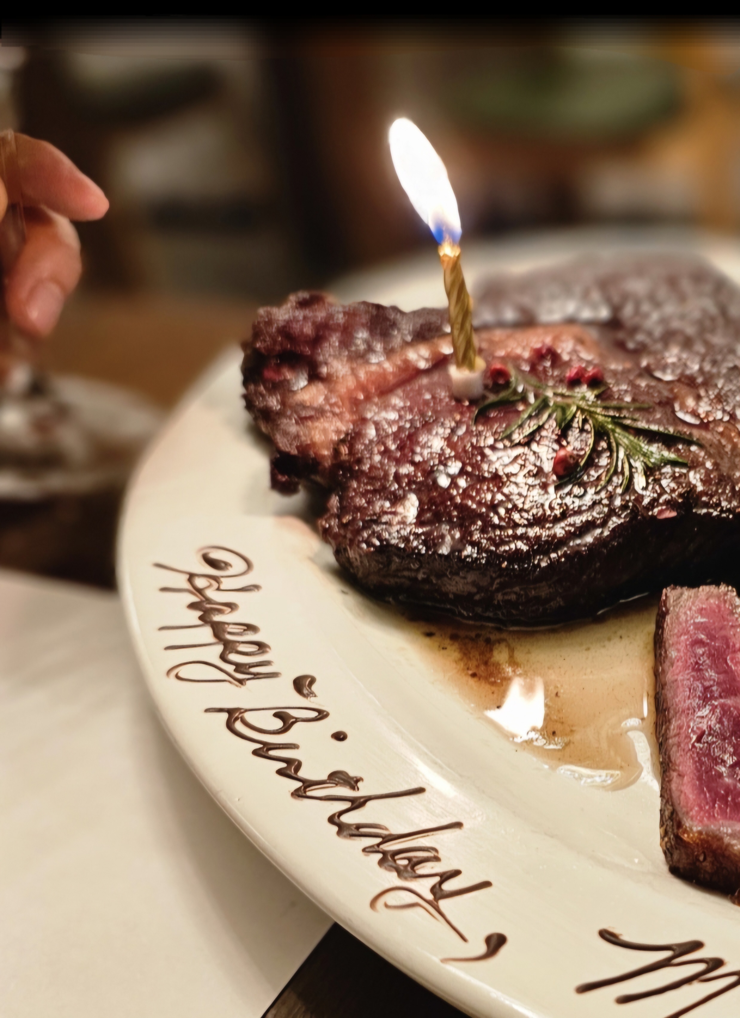 Steakist Korean beef steak sliced medium-rare in Yeonnam