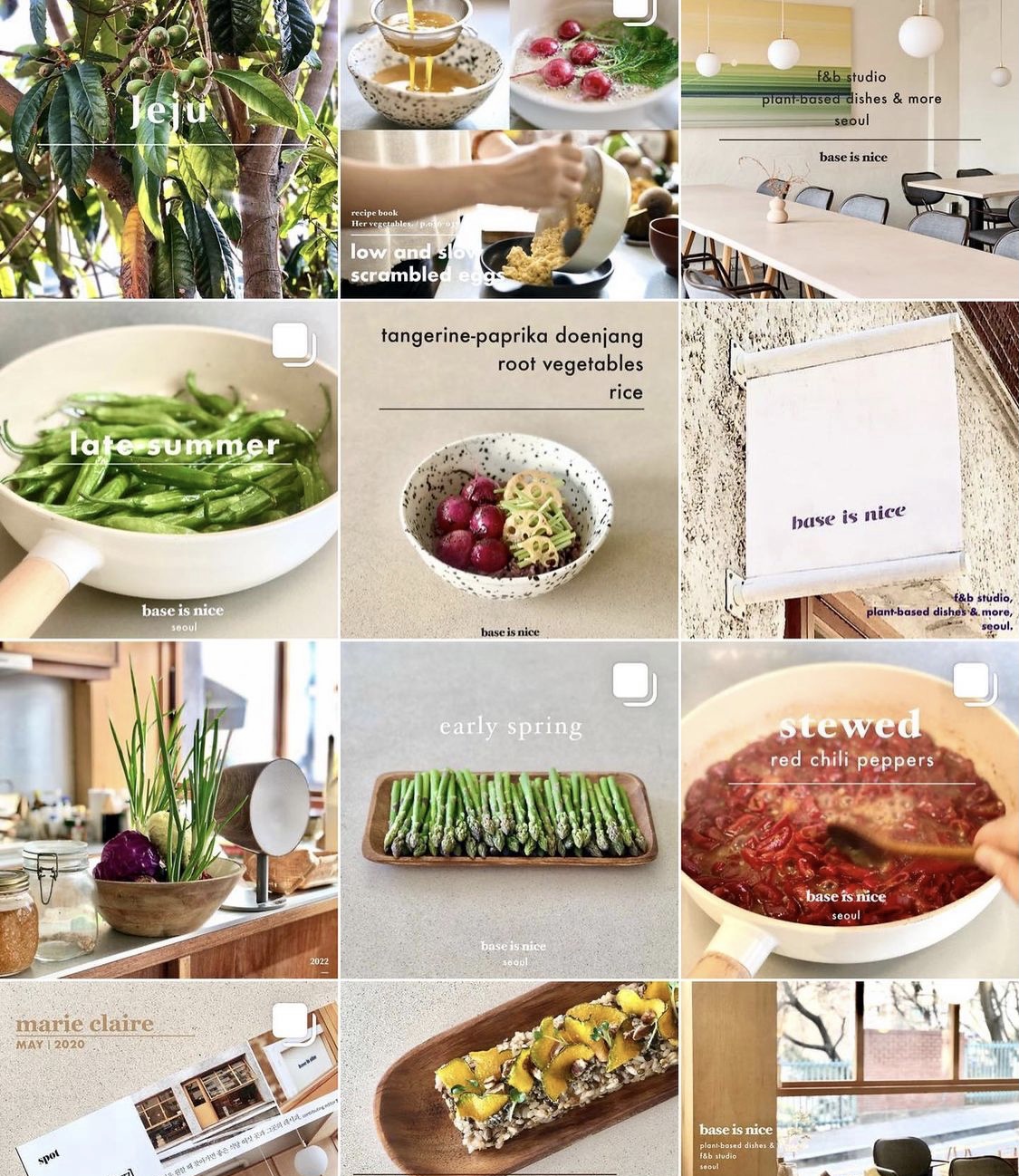 Clean vegan plates at Base is Nice in Mapo