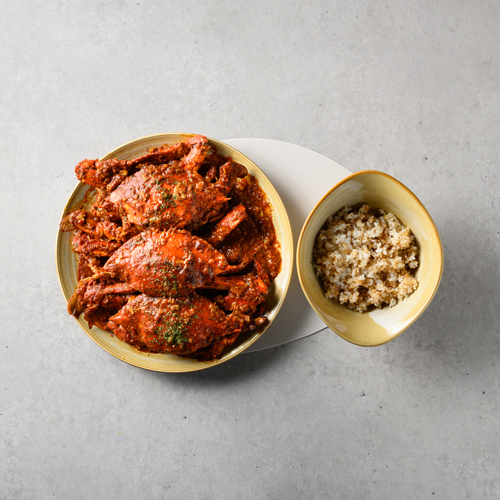 Ace Crab Gangnam seafood spread with chili crab and shrimp