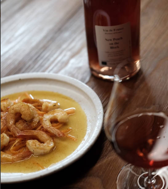 Private natural wine counter at Enoteca Gusto
